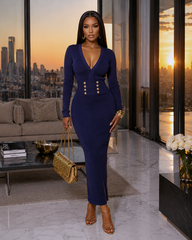 Lusine Knit Dress Blue