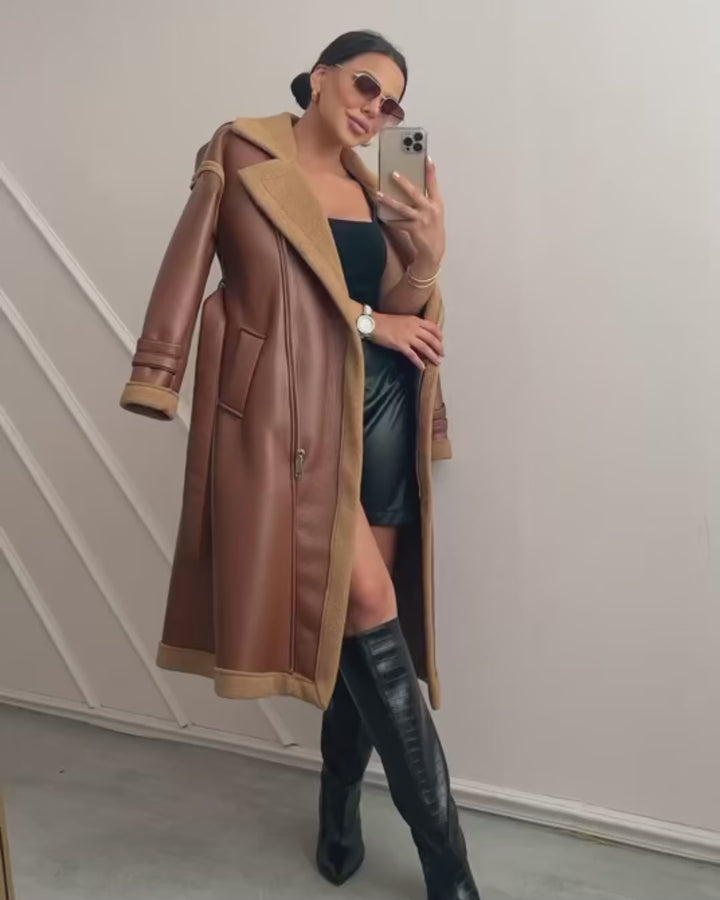 Cozy Vibes Faux Leather Jacket
