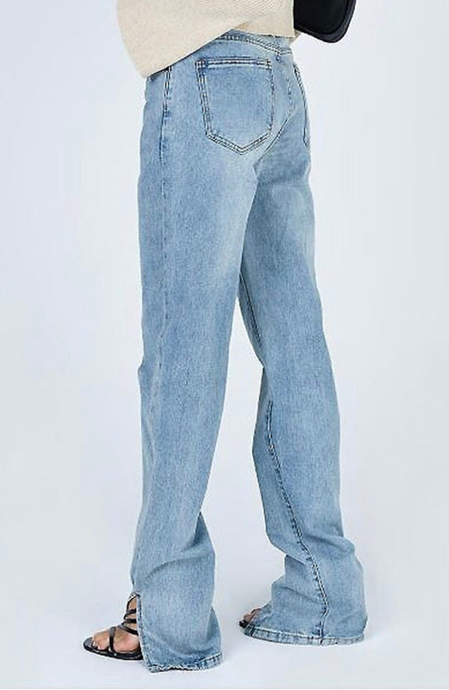 Split Up Denim Pants - Rehabcouture