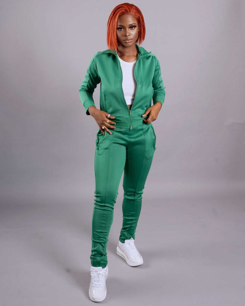 On The Go Pant Set || Hunter Green - Rehabcouture