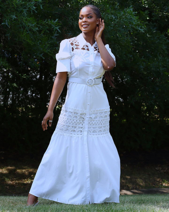 Nadia Maxi Dress || White - Rehabcouture