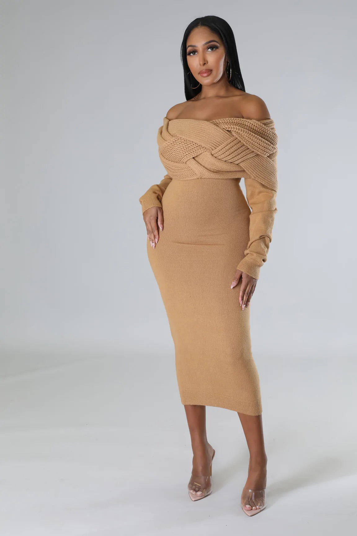 Myra Knit Dress Caramel
