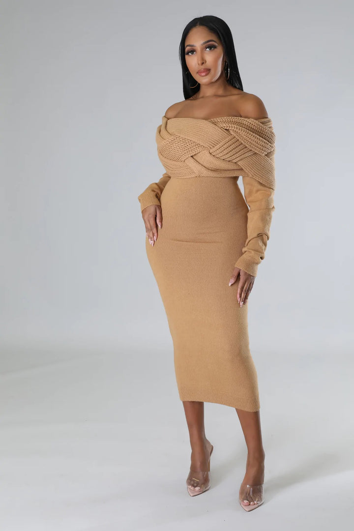 Myra Knit Dress Caramel