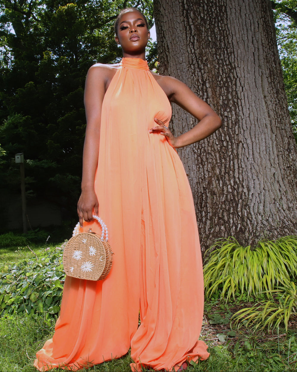 Heavenly Jumpsuit || Orange - Rehabcouture