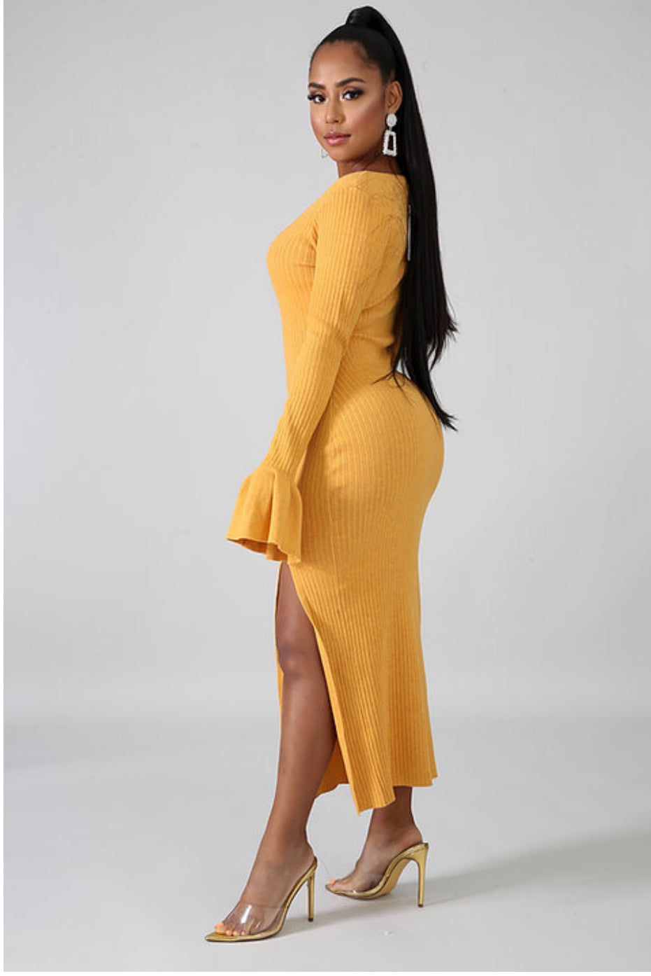 Knit Me Up Split Dress - Rehabcouture