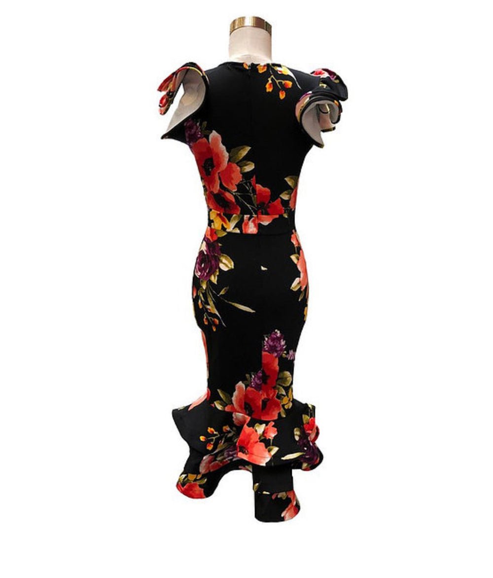 Ericka Floral Dress - Rehabcouture