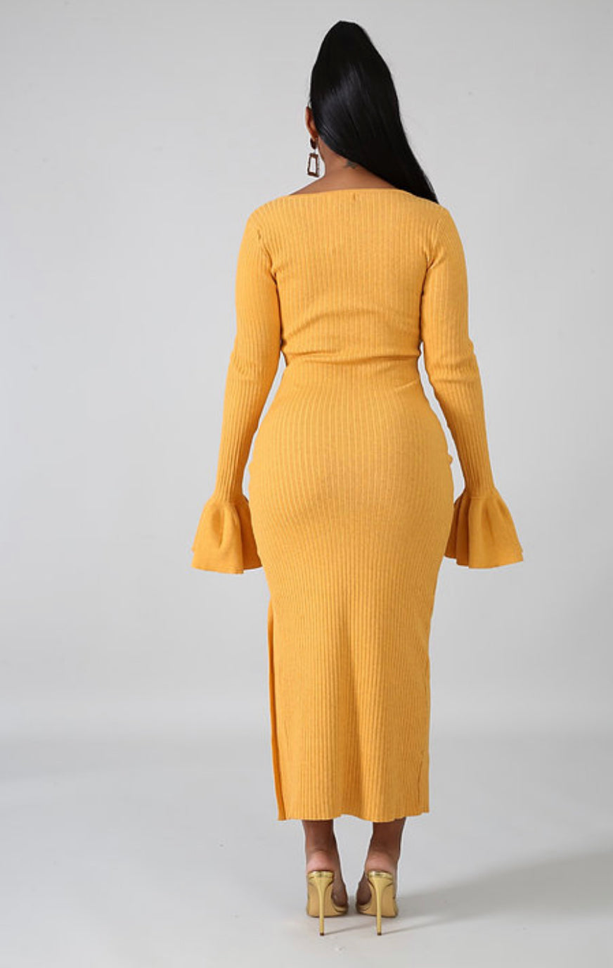 Knit Me Up Split Dress - Rehabcouture