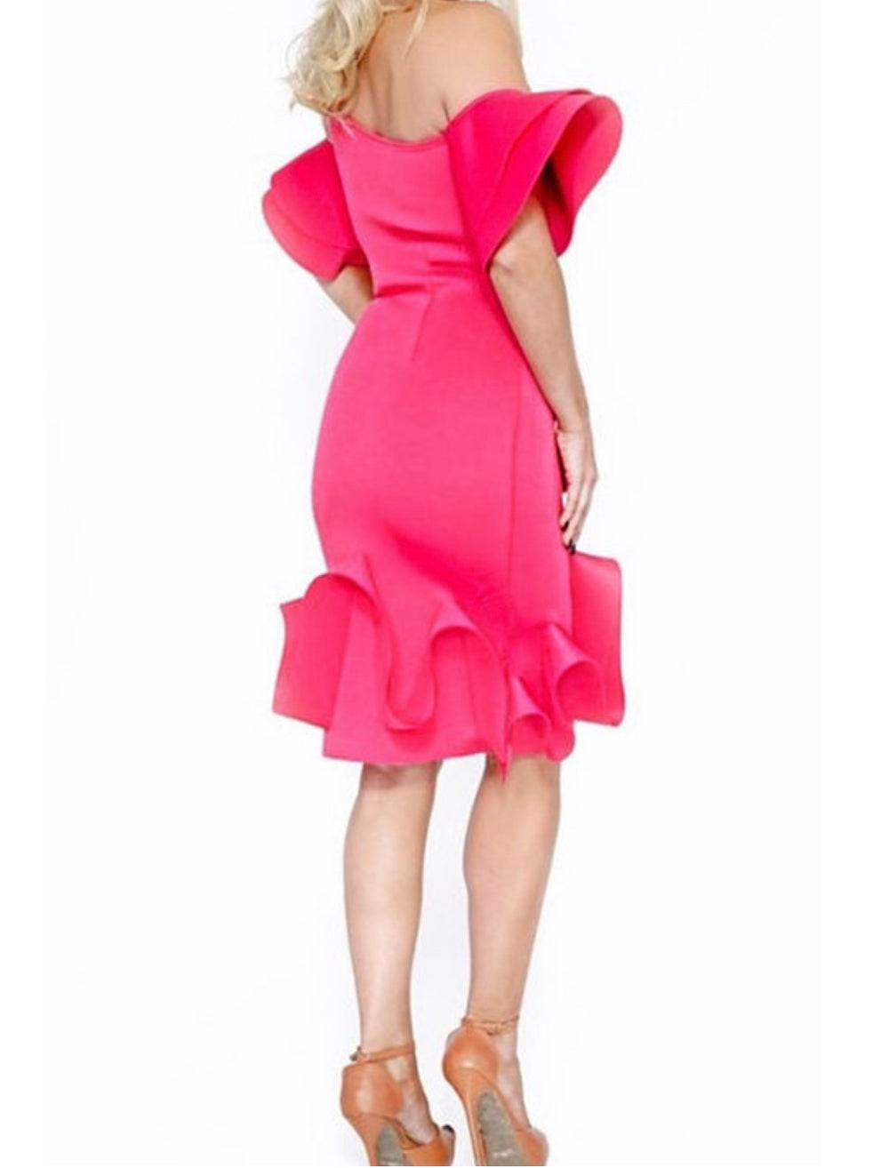Claire Ruffle Dress - Rehabcouture
