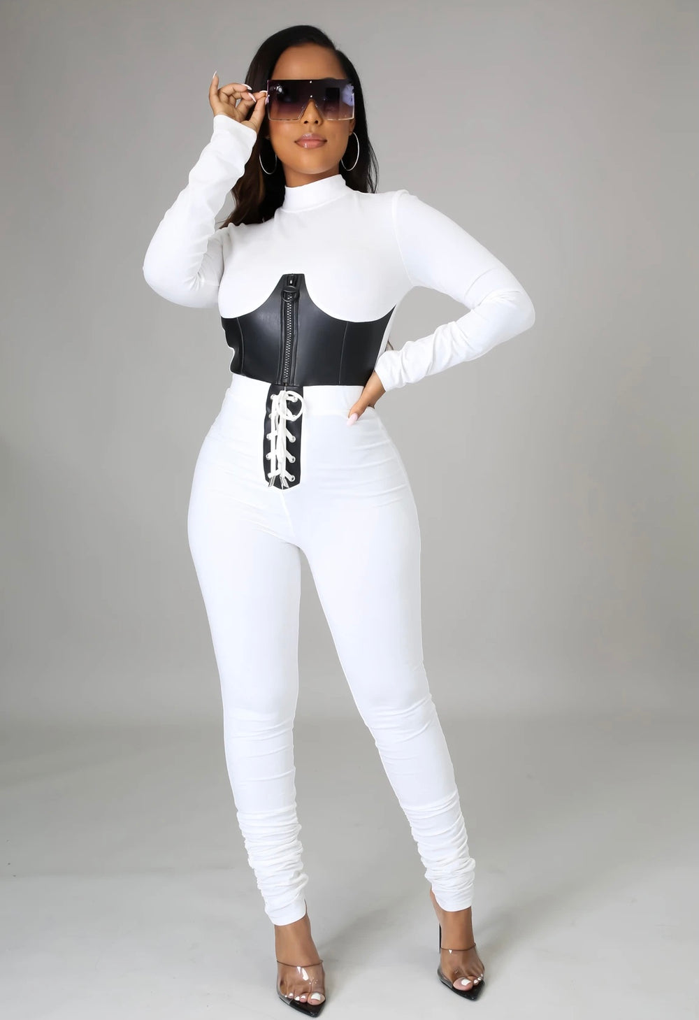 Laced Up Corset Jumpsuit - Rehabcouture