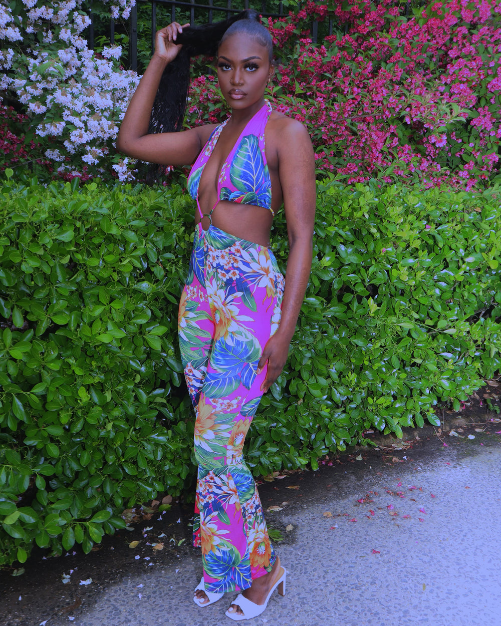 Megan Floral Jumpsuit - Rehabcouture