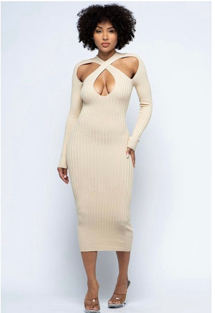 Night Out Kriss Kross Knit Dress - Rehabcouture