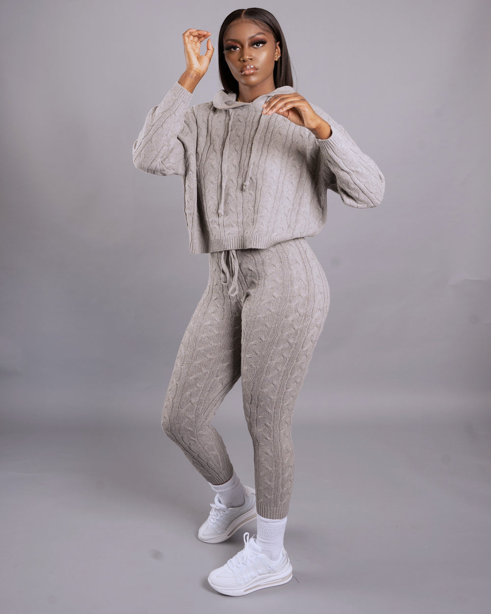 Ayisha Pant Set || Heather Grey - Rehabcouture