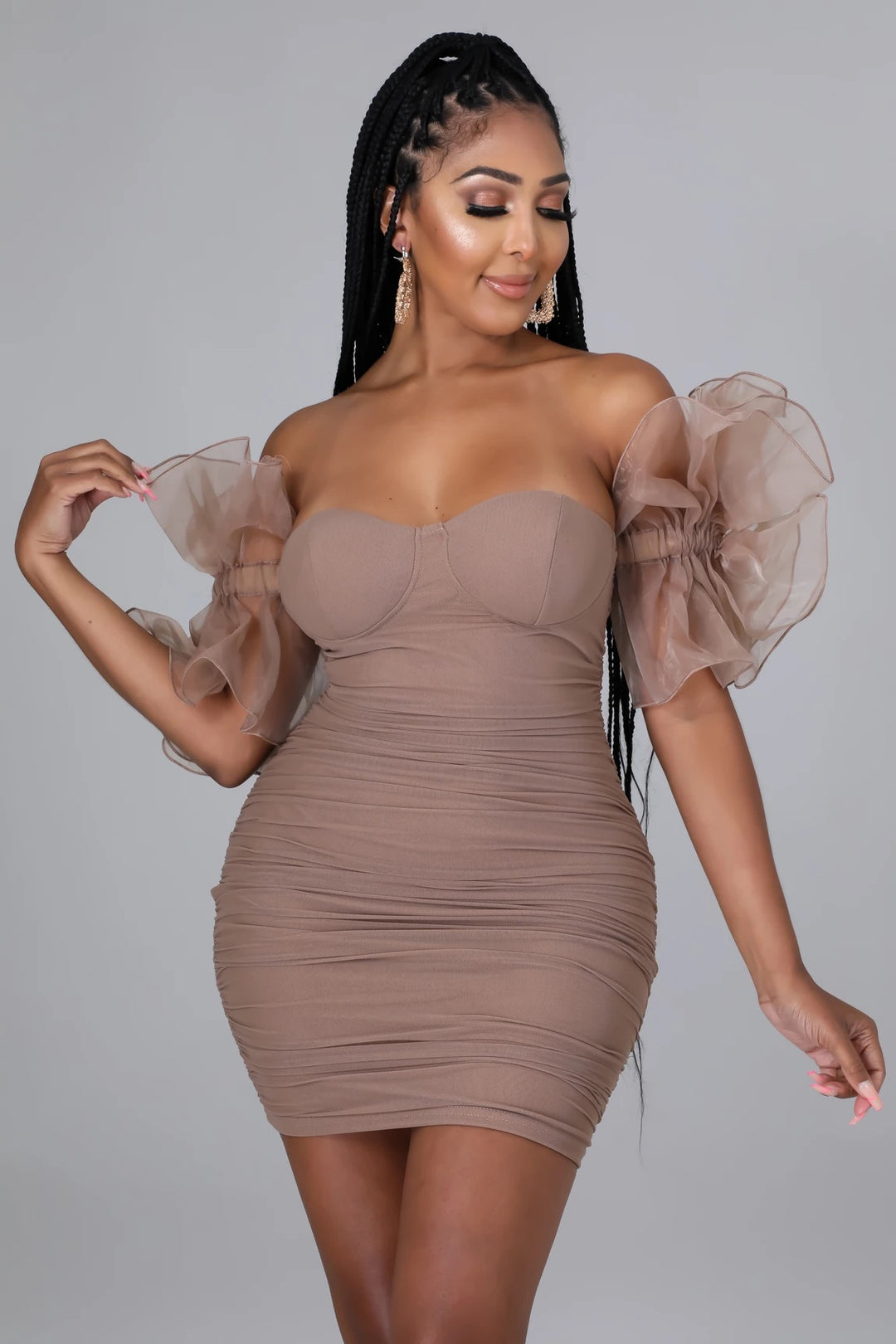 The Show Stopper Dress || Latte - Rehabcouture