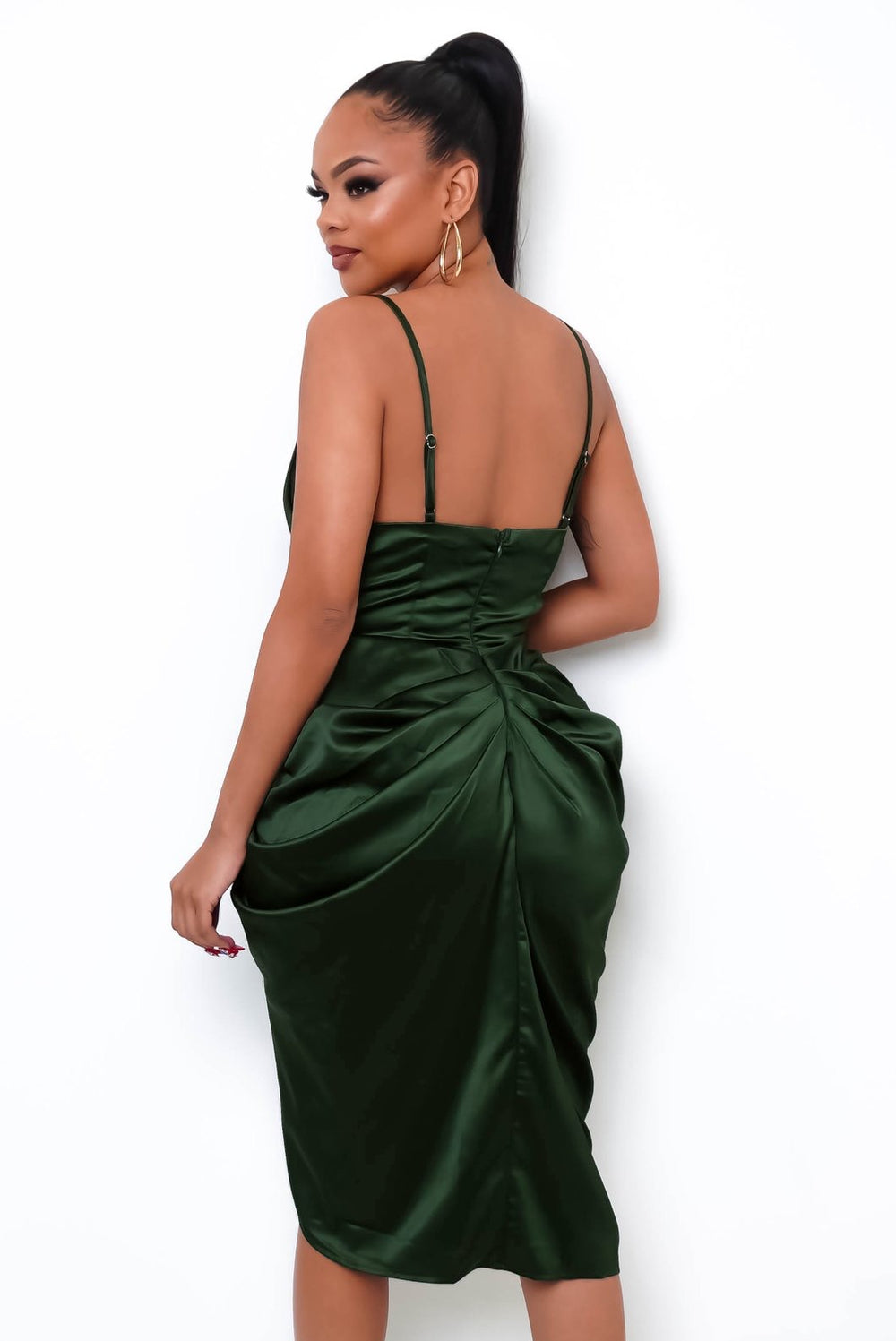 Here To Party Dress || Green - Rehabcouture