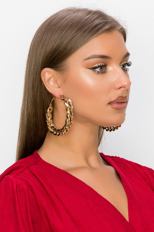 Twisted Hoop Earrings - Rehabcouture
