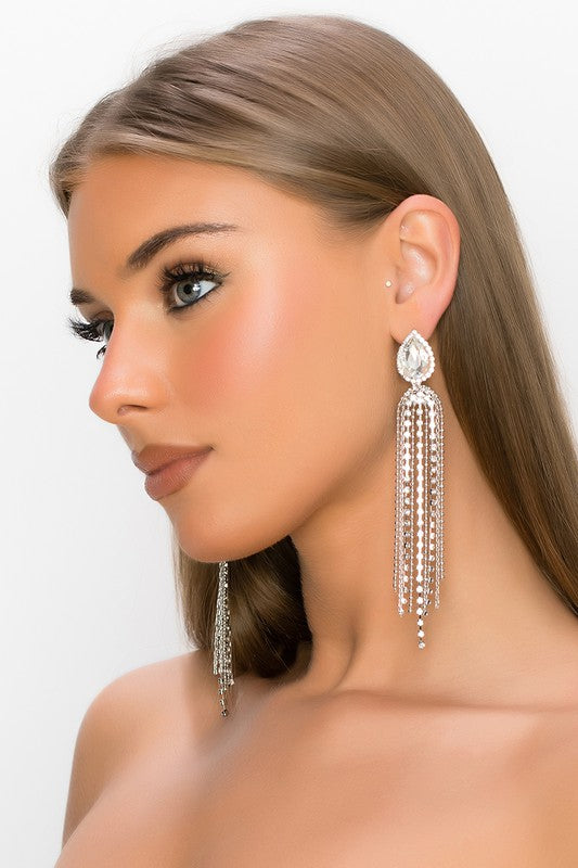 Crystal Dangle Earrings - Rehabcouture