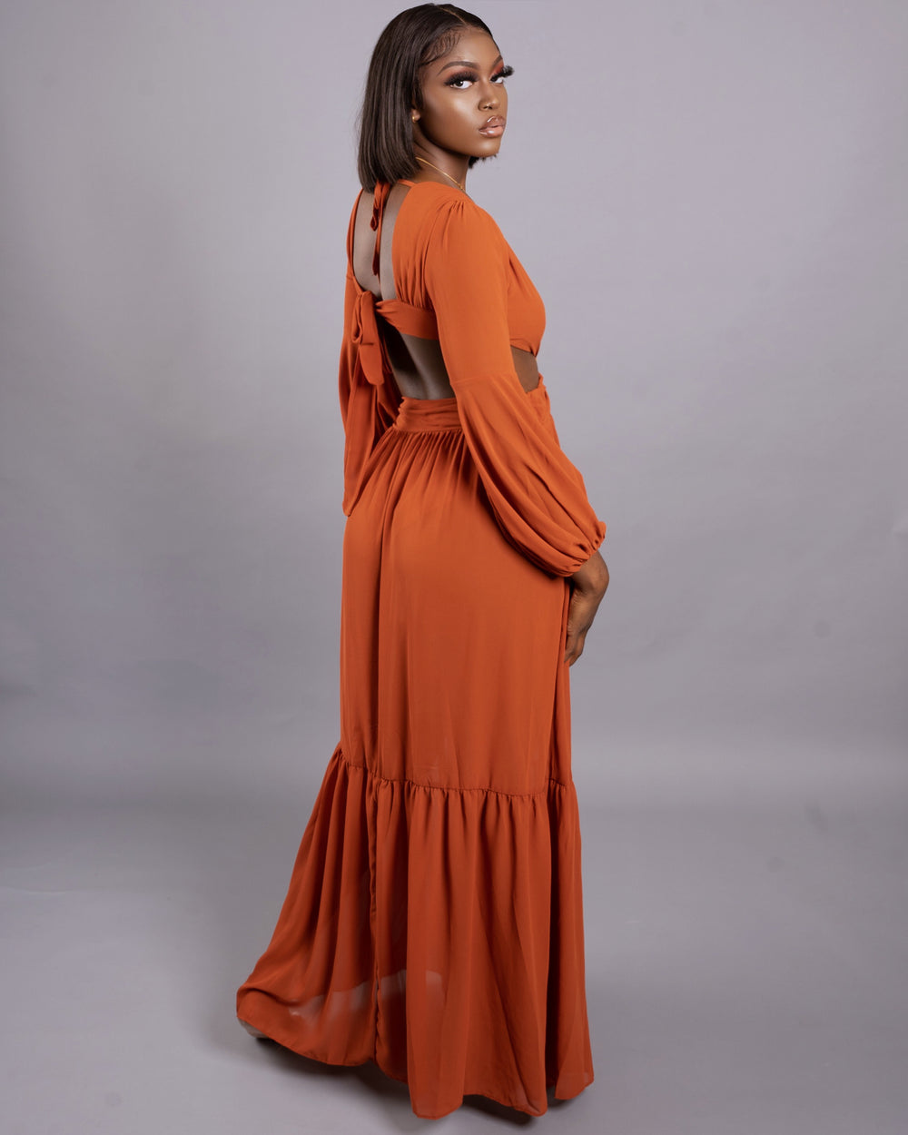 Miami Vibes Maxi Dress || Rust - Rehabcouture