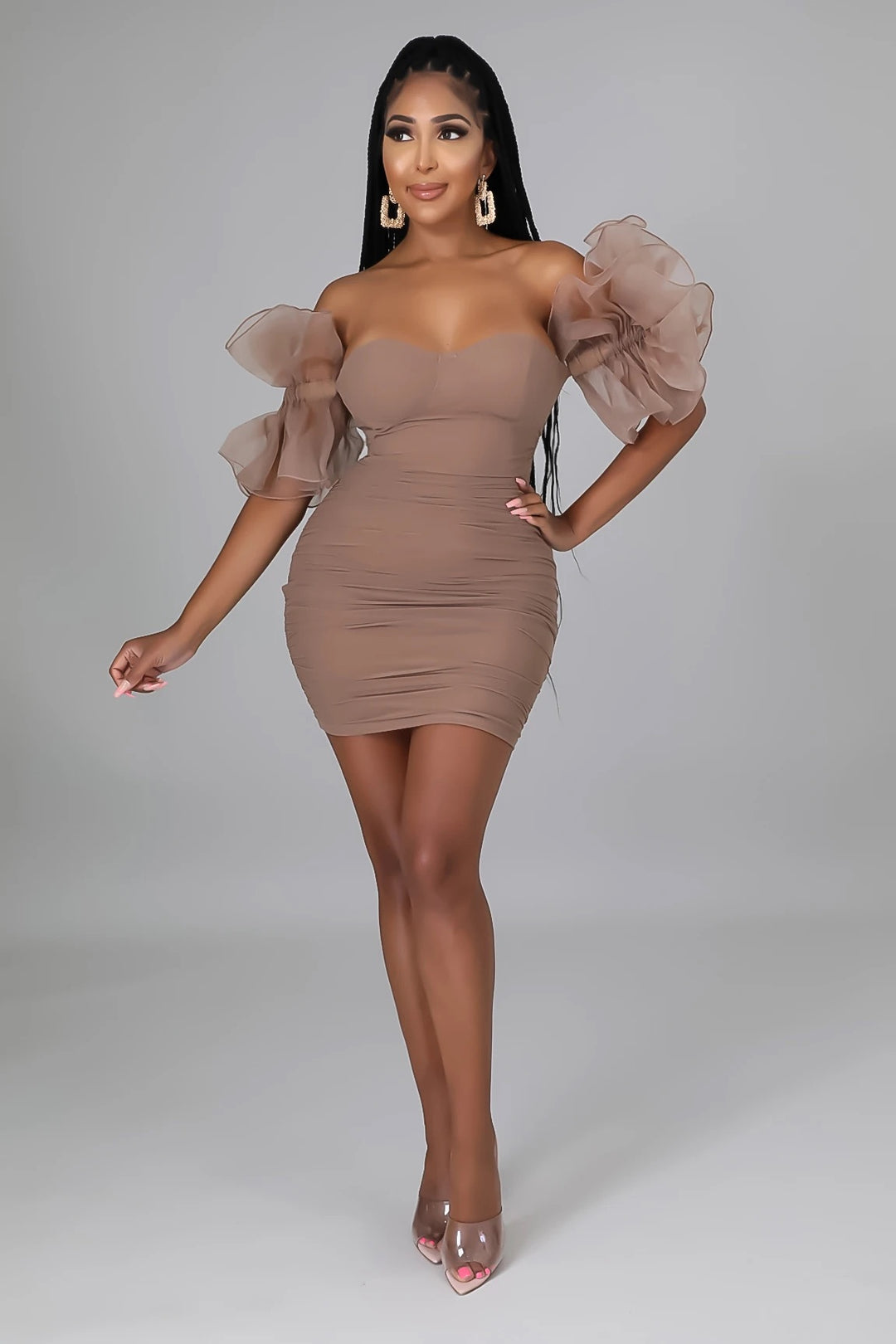 The Show Stopper Dress || Latte - Rehabcouture